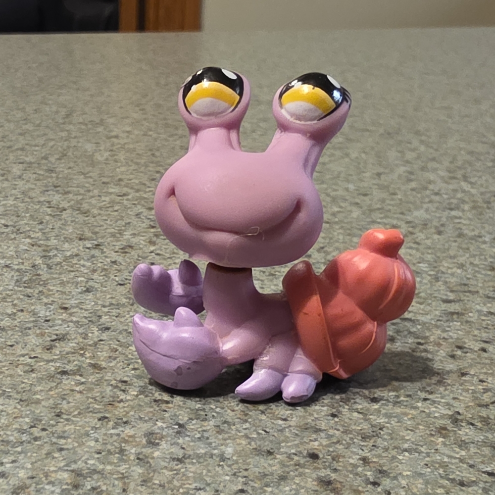 Littlest Pet Shop Purple and Pink Crab Figure